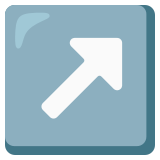 Seta para cima e para a direita - Noto Color Emoji