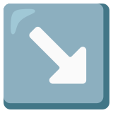 Seta para baixo e para a direita - Noto Color Emoji