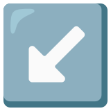 Seta para baixo e para a esquerda - Noto Color Emoji