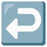 Seta curva da direita para a esquerda - Noto Color Emoji