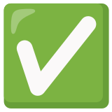 Marca de seleção branca - Noto Color Emoji