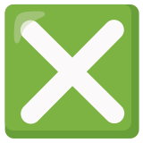 Botão de xis - Noto Color Emoji