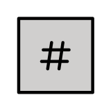 Tecla: # - OpenMoji