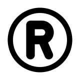 Símbolo de registrado - OpenMoji