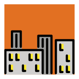 Cidade ao anoitecer - OpenMoji