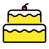 Bolo de aniversário - OpenMoji