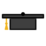 Chapéu de formatura - OpenMoji