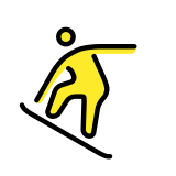 Praticante de snowboard - OpenMoji