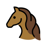 Rosto de cavalo - OpenMoji
