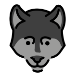 Rosto de lobo - OpenMoji