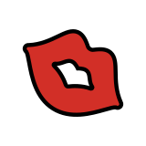 Marca de beijo - OpenMoji