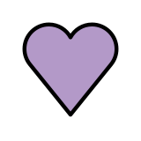 Coração roxo - OpenMoji