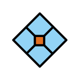 Diamante com um ponto - OpenMoji