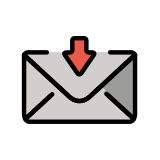 Envelope com seta - OpenMoji