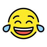 Rosto chorando de rir - OpenMoji