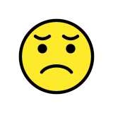 Rosto desapontado - OpenMoji