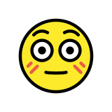 Rosto ruborizado - OpenMoji