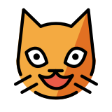 Rosto de gato sorrindo - OpenMoji