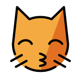Rosto de gato mandando um beijo - OpenMoji
