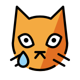 Rosto de gato chorando - OpenMoji