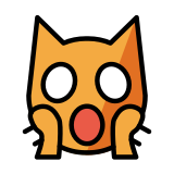 Rosto de gato desolado - OpenMoji