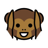 Macaco que não ouve nada - OpenMoji