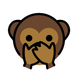 Macaco que não fala nada - OpenMoji