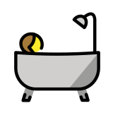 Pessoa tomando banho - OpenMoji