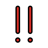 Dupla exclamação - OpenMoji