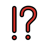 Exclamação com interrogação - OpenMoji