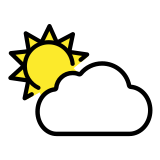 Sol por trás das nuvens - OpenMoji