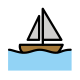 Barco a vela - OpenMoji