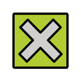 Botão de xis - OpenMoji