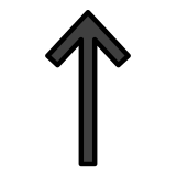 Seta para cima - OpenMoji
