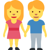 Homem e mulher de mãos dadas - Twitter / X