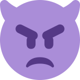 Rosto zangado com chifres - Twitter / X