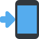 Telefone celular com seta - Twitter / X