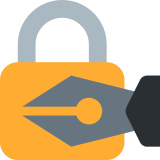 Cadeado com caneta - Twitter / X