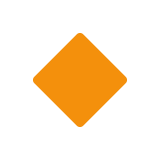 Losango laranja pequeno - Twitter / X