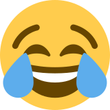 Rosto chorando de rir - Twitter / X