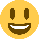 Rosto risonho com olhos bem abertos - Twitter / X