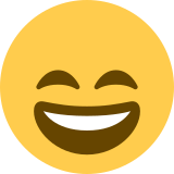 Rosto risonho com olhos sorridentes - Twitter / X