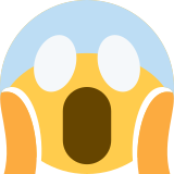 Rosto gritando de medo - Twitter / X