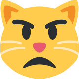 Rosto de gato mal-humorado - Twitter / X