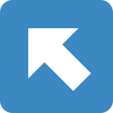 Seta para cima e para a esquerda - Twitter / X