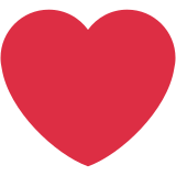Coração vermelho - Twitter / X