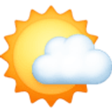 Sol com nuvens - Facebook