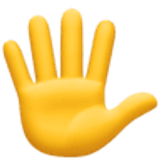 Mão aberta com os dedos separados - Facebook