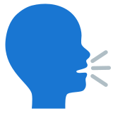 Silhueta falando - Noto Color Emoji