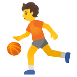 Pessoa jogando basquete - Noto Color Emoji